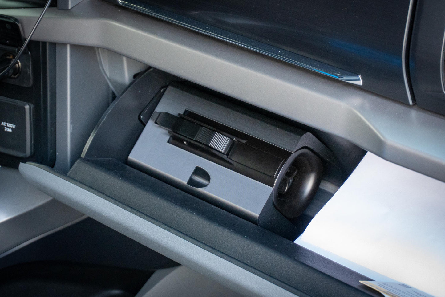 F150 Lightning NACS Adapter Glovebox Dock