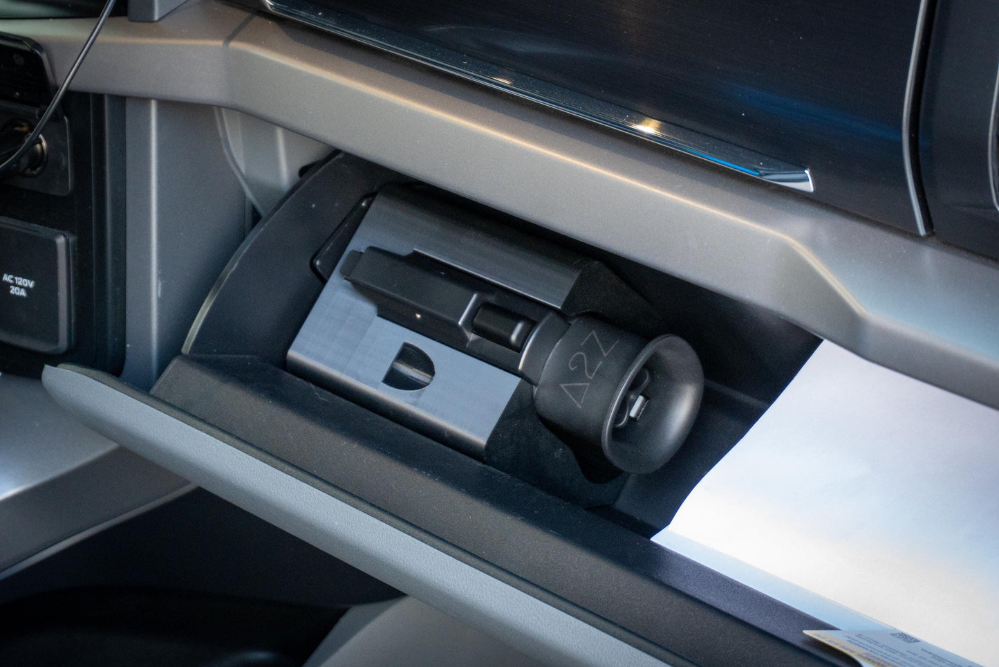 F150 Lightning NACS Adapter Glovebox Dock