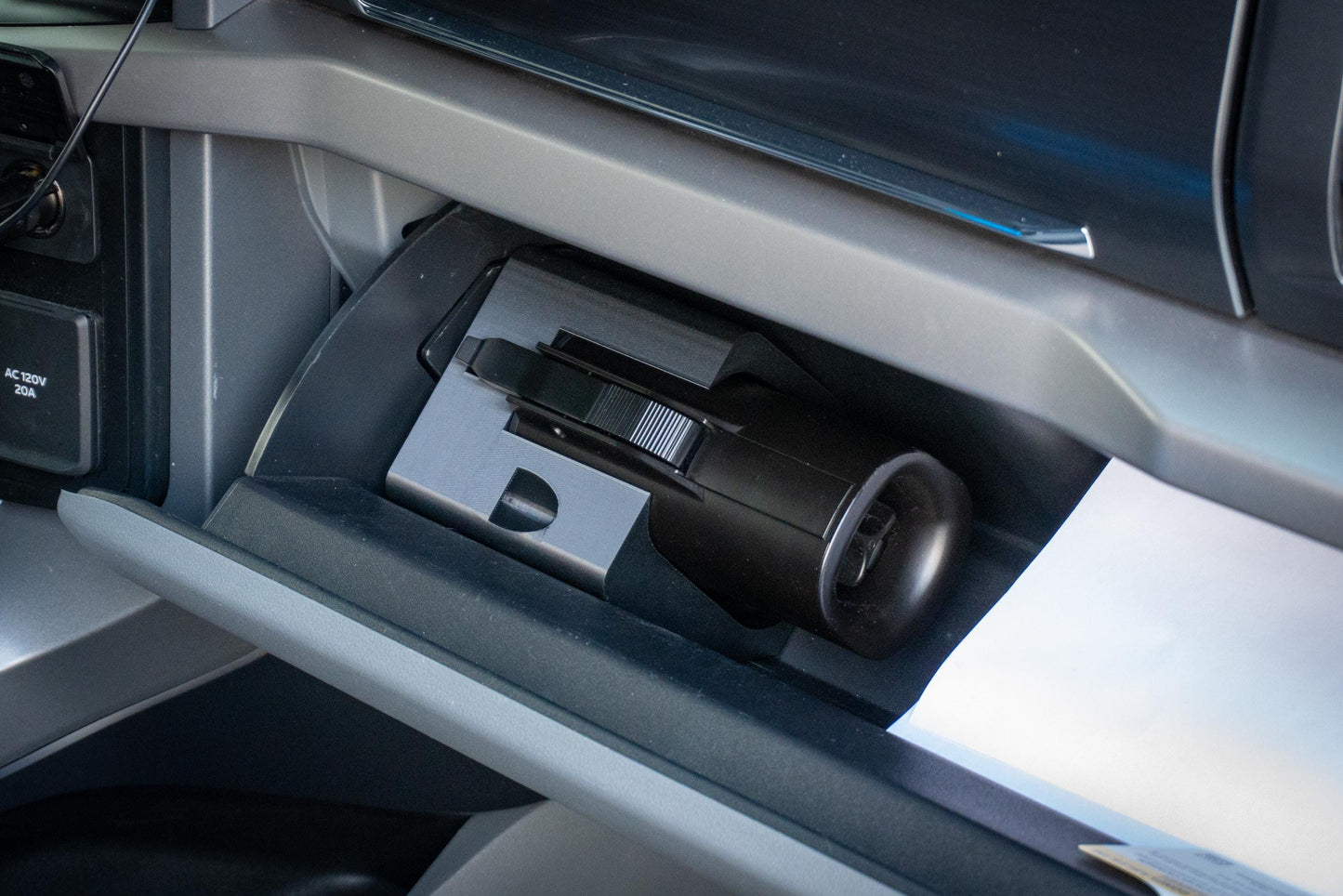 F150 Lightning NACS Adapter Glovebox Dock