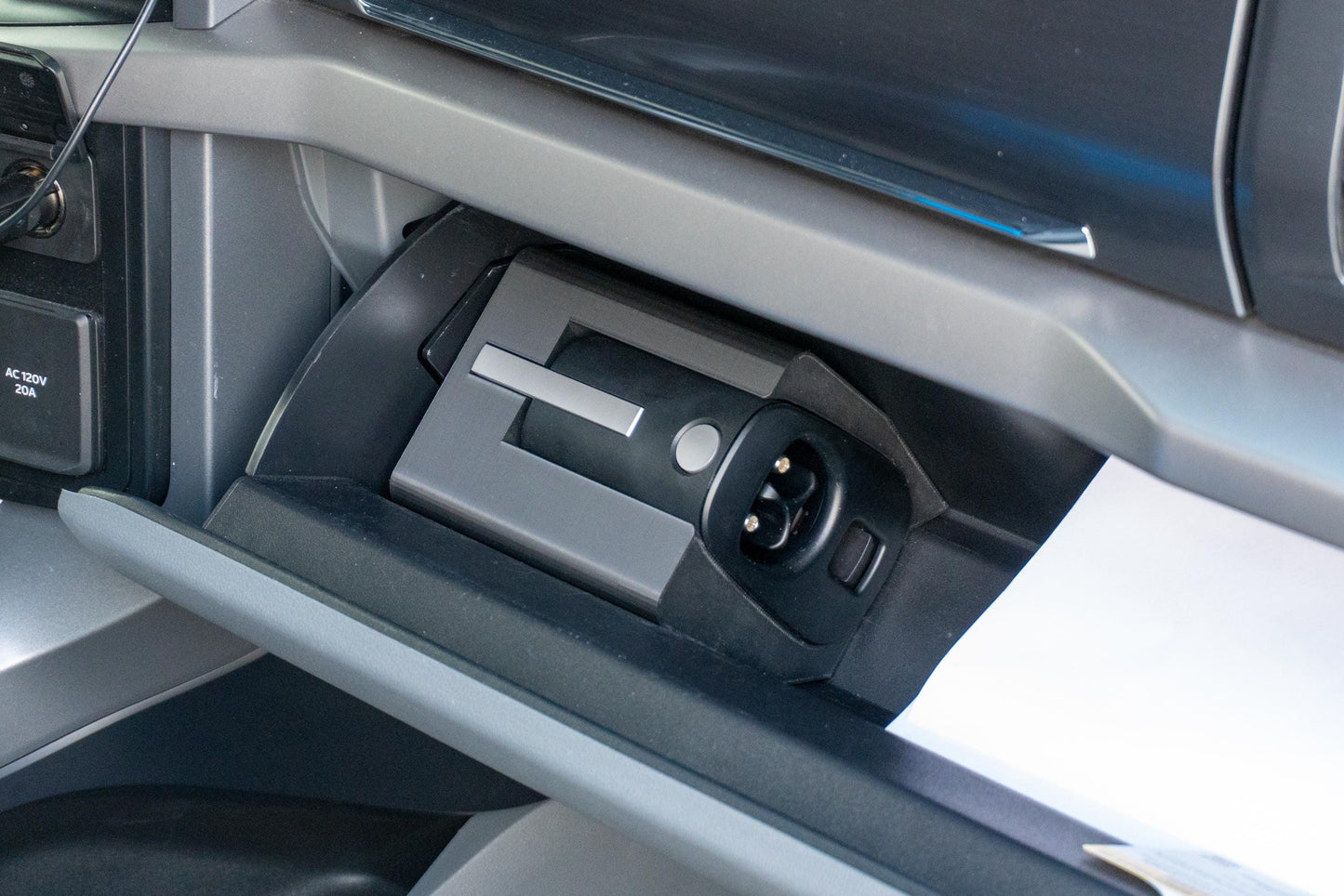 F150 Lightning NACS Adapter Glovebox Dock
