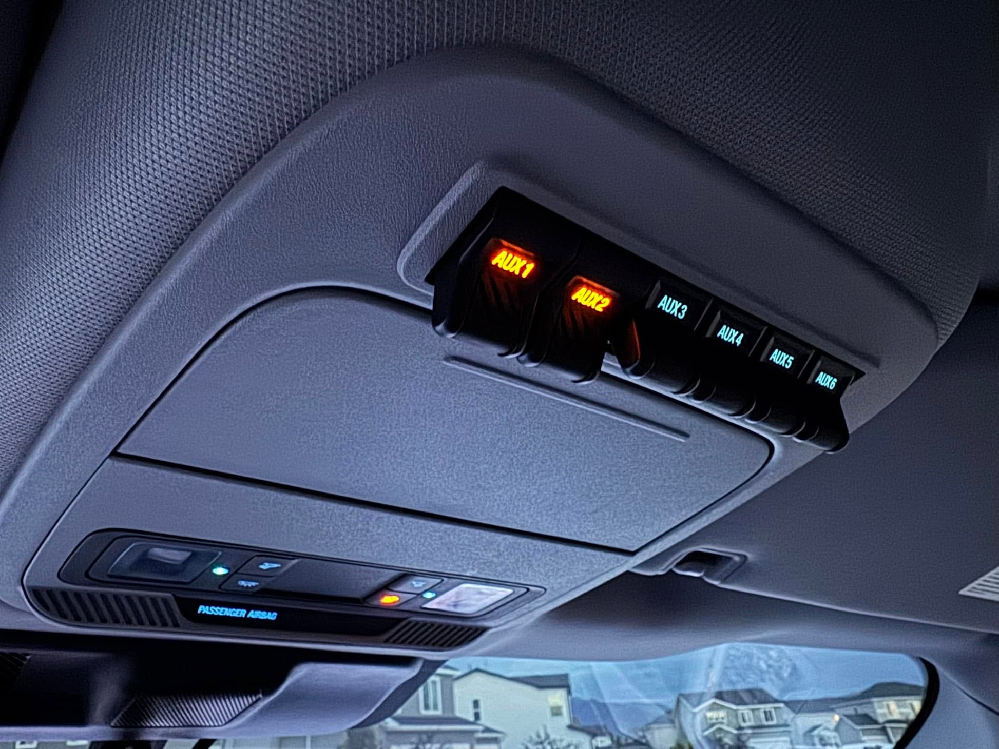 F-Series Truck Overhead Console with Upfitter Switches