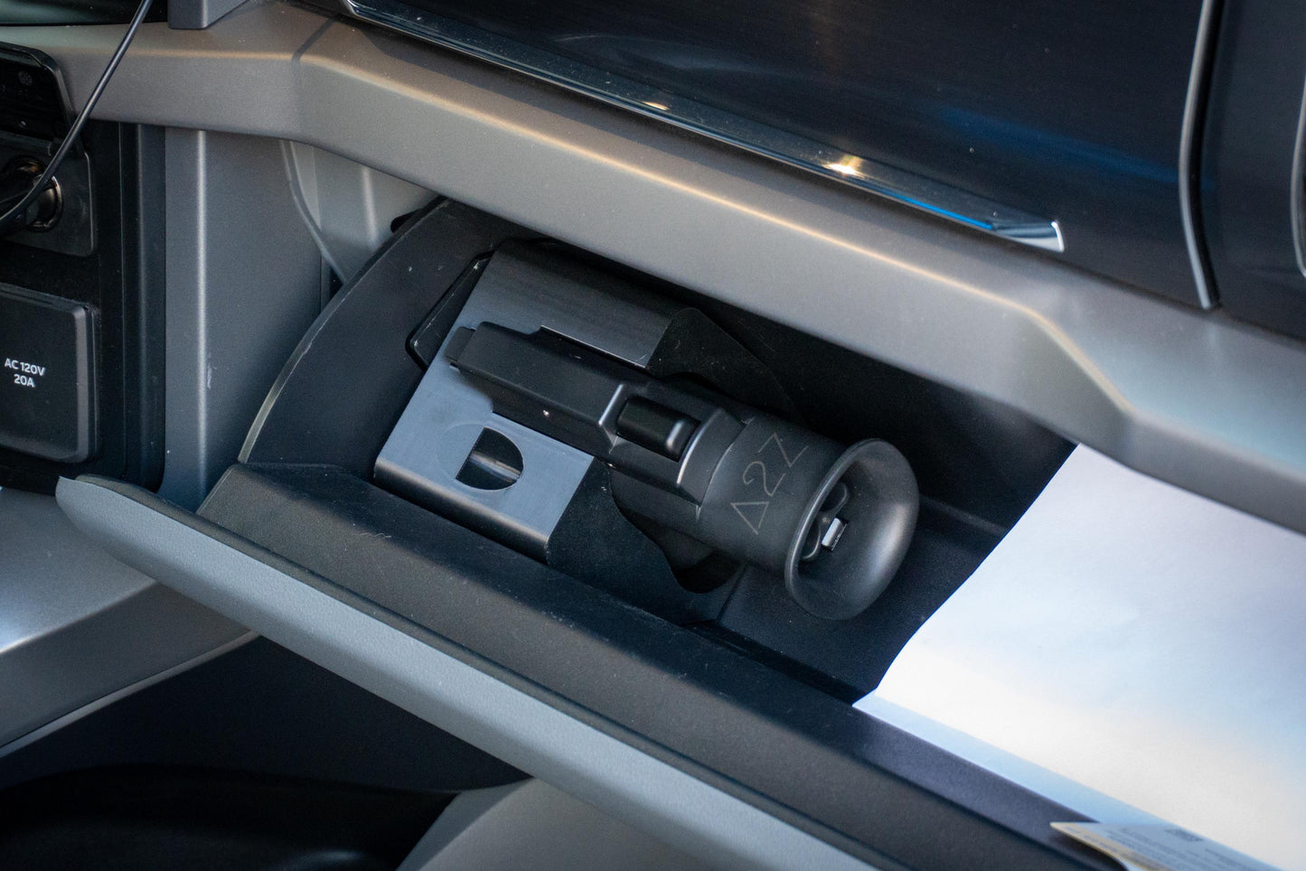 F150 Lightning NACS Adapter Glovebox Dock